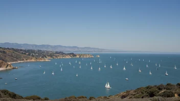 En vakker bukt i California med en storslagen utsikt.