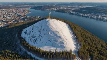 Flyfoto av Voksenkollen i Oslo