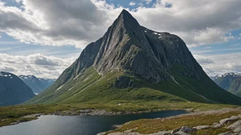 Et majestetisk fjell i Norge med en unik form og en åndeløs utsikt