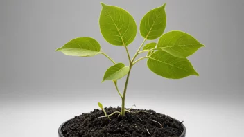 Et bilde av en plante med et fremhevet skudd eller vekstknute, som viser de forskjellige delene av planten og hvordan de bidrar til vekst og utvikling.