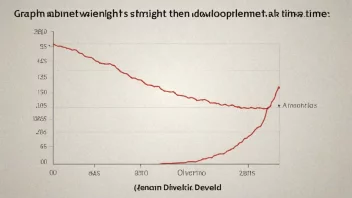 En graf som viser en persons vektutvikling over tid.