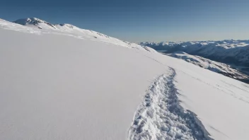 Et bilde av en bratt skråning eller snøskavl i et norsk fjellandskap