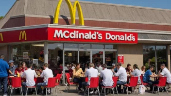 En McDonald's-restaurant med en skilt som leser 'Donalds'