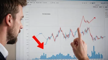 En person som analyserer en finansiell graf med fokus på kvasirente.