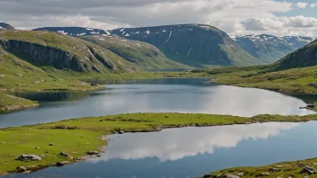 Et malerisk landskap av Straumsnesets i Norge.