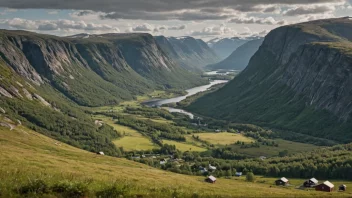 Et malerisk landskap av Liabygdas, som viser områdets naturskjønnhet.