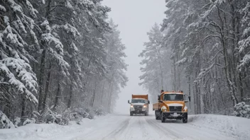 Et kraftig snøfall i Telemark.