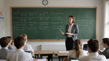 En lærer underviser en klasse elever i en norsk skole.