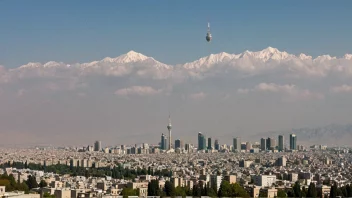 Et panoramabilde av Teheran, Iran.