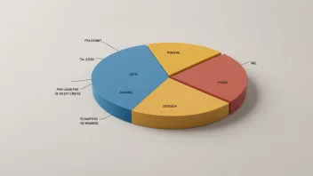 En pajediagram som viser en stor del av en helhet, som representerer konseptet flestepart.