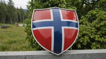 Et beskyttende skjold med norsk flagg