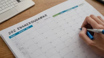 Et bilde av en person eller enhet som organiserer en hendelse eller plan, med en kalender eller sjekkliste i bakgrunnen.