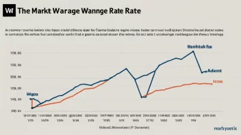 En graf som viser markedslønnen, med en rød linje som indikerer den nåværende raten og en blå linje som viser trenden over tid.