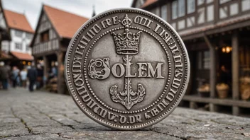 En gammel norsk sølvmynt med navnet 'Solem' på den.