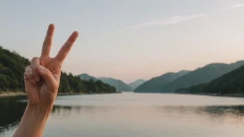 En person som holder et fredstegn, og symboliserer deres ønske om fred og harmoni