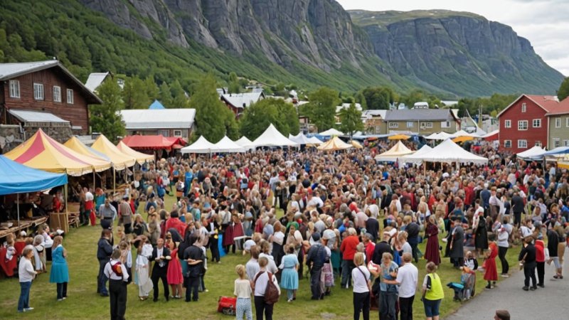 kulturelle festivaler, Norge, lokale tradisjoner, musikk, mat, samfunnsarrangementer