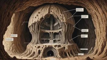 Et bilde av en kavernøs struktur, som viser dens hule og romslige indre.