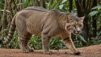 En fossa i sin naturlige habitat, som viser dens unike egenskaper.