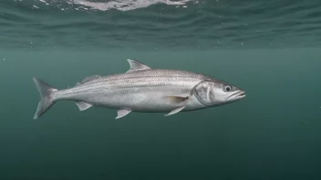 En stor sildfisk med skinnende skjell og en karakteristisk form, som svømmer i de kalde farvannene i Nord-Atlanteren.