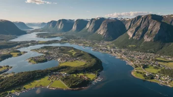 Flyfoto av Follos kommune i Norge