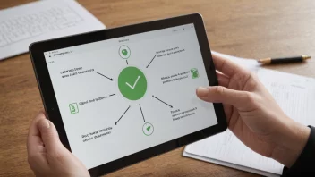 En person som holder en tavle med et diagram av et logisk argument.