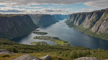 Et malerisk landskap av Gåseids i Norge.