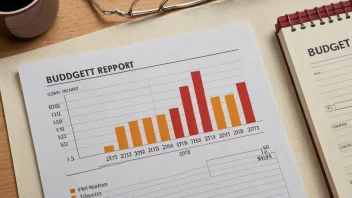 En budsjettrapport med en økende graf, som representerer en budsjettøkning.
