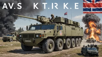 Et bilde av en militær enhet med ulike militære kjøretøy og utstyr.