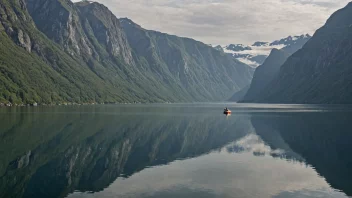 En majestetisk fjord med en dyp bunn omkranset av bratte fjell.