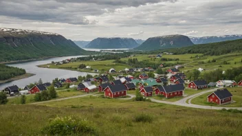 Et malerisk landskap av Ramstadsletta, som viser områdets naturskjønnhet og landlige sjarm.