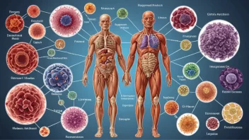 En illustrasjon av det menneskelige immunsystemet, som viser dets ulike komponenter og funksjoner.