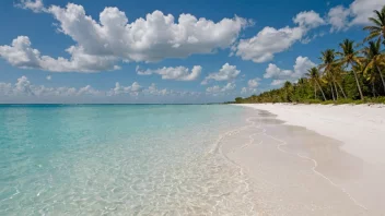 En vakker strand på Bahamas.