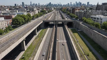 Et bilde av en tunnelforbindelse som viser viktigheten av infrastruktur i å koble sammen byer.