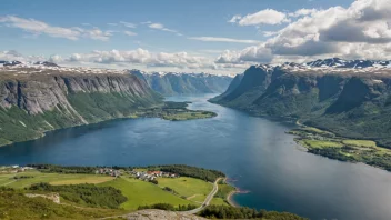 Et vakkert landskap av Trøndelag, som viser dens varierte geografi.