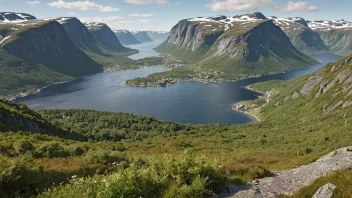 Et bilde av den unike Holmsbus-vegetasjonen i Holmsbu-området, som viser dens særlige egenskaper og det omkringliggende landskapet.