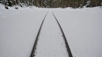 Et stort og tydelig gaupespor i snøen, med skogbunnen og trær synlige i bakgrunnen.