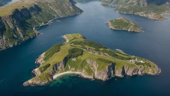 Flyfoto av Sundøys i Norge