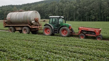 En tank fylt med gylles, en type fermentert planteavfall brukt som gjødsel